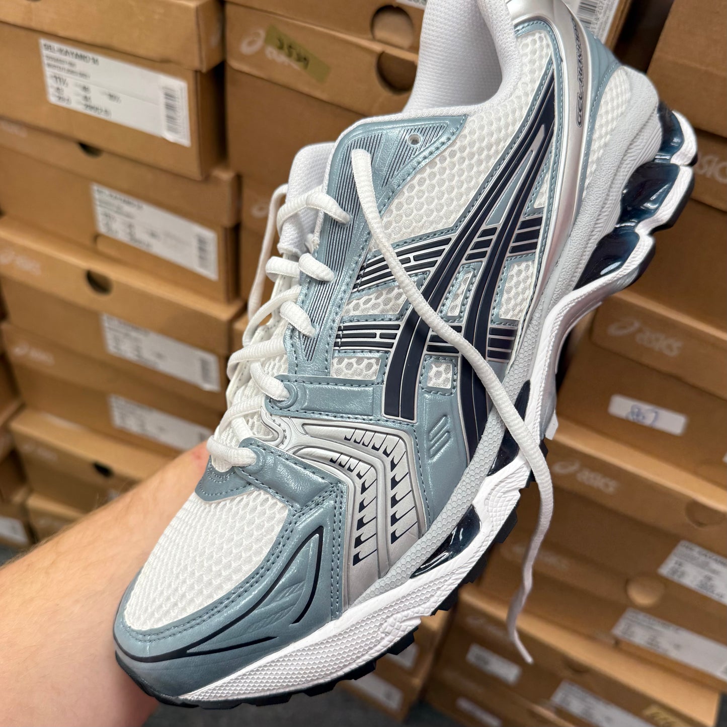 Asics Gel Kayano 14 Trainers ‘Fjord Grey/White’